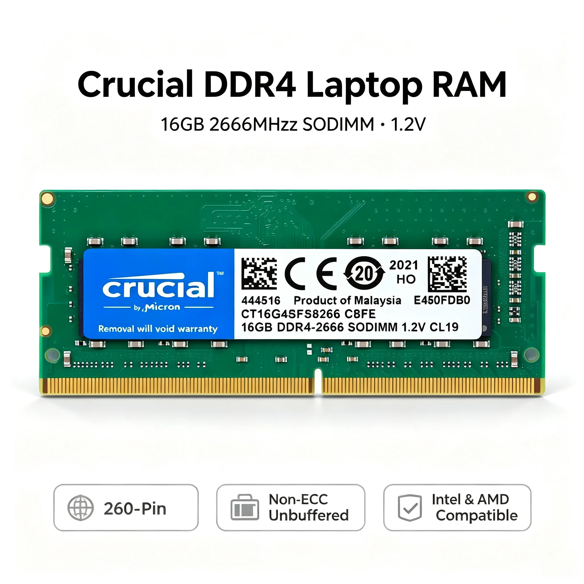 Crucial 1PCS/2PCS DDR4 Laptop  - Ddr4 Desktop Ram recensie en prijs