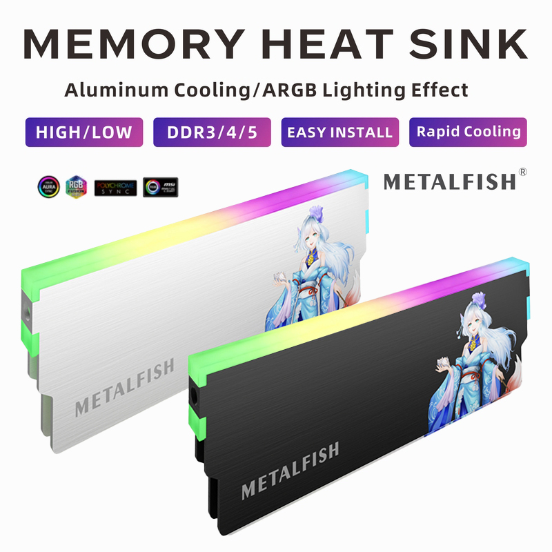 METALFISH DRAM Heatsink 5V-3PI - Ddr4 Desktop Ram recensie en prijs